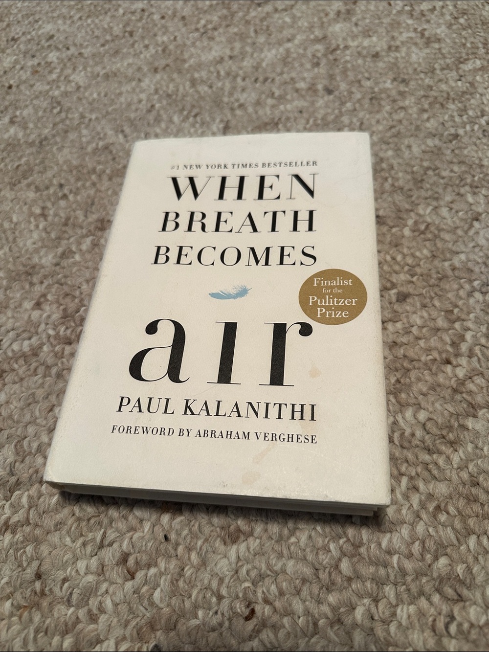 "When Breath Becomes Air" - White Hardcover